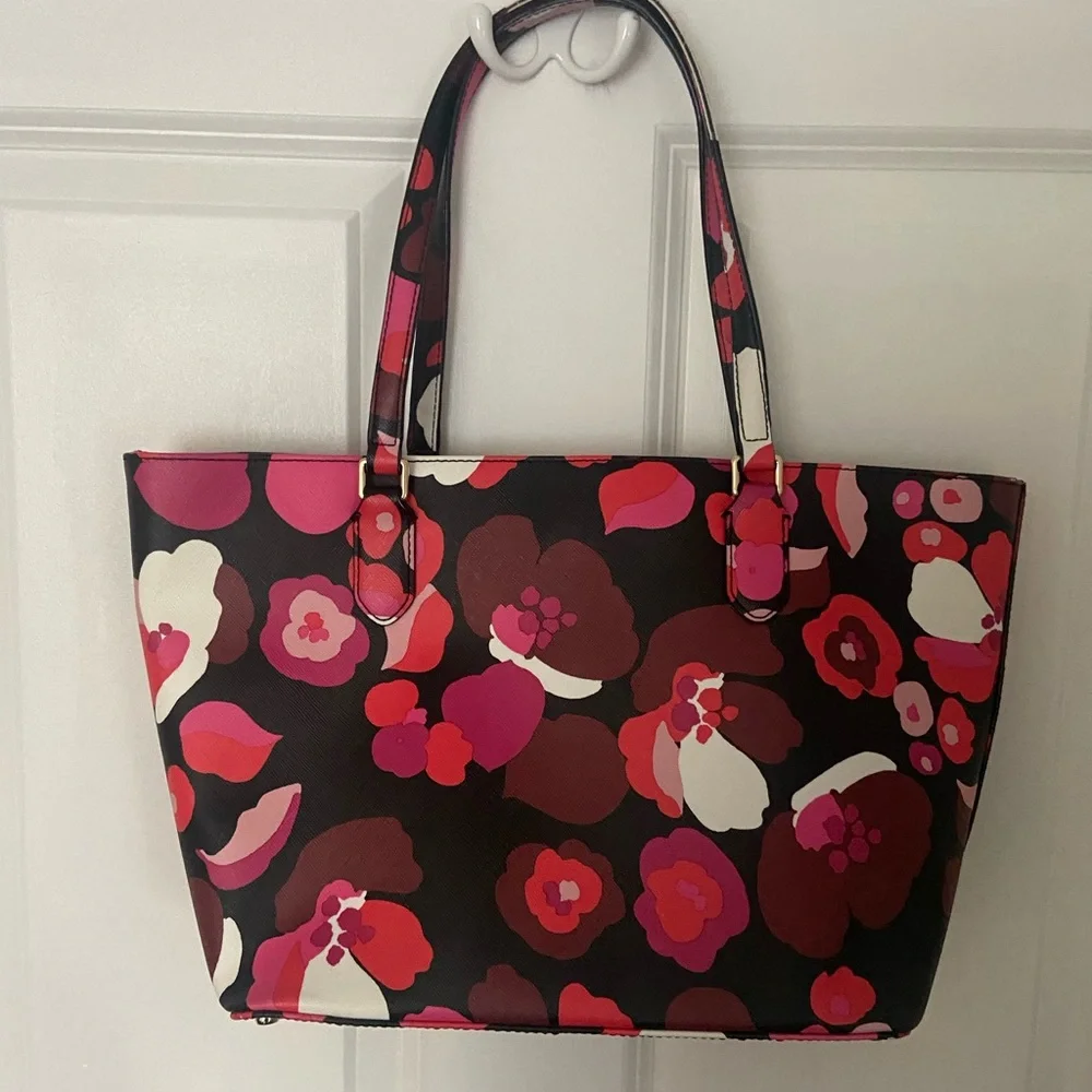 New Kate Spade Laurel Way Floral Satchel Bag Leather WKRU4099